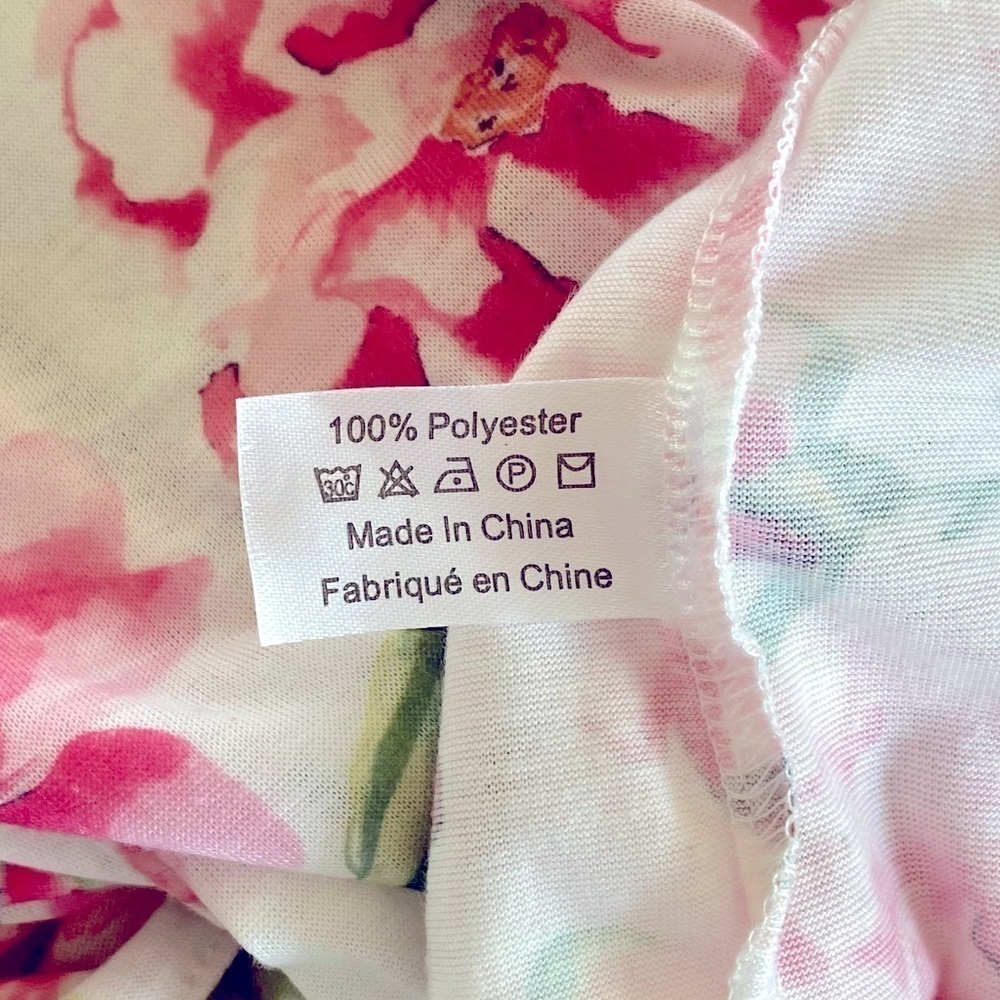 SHOW ME YOUR MUMU Garden of Blooms Robe White/Pink/Green Women's OS - Picture 8 of 8